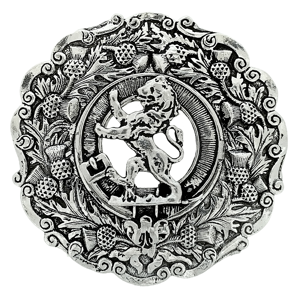 Clan Badge Plaid Brooch - Click Image to Close